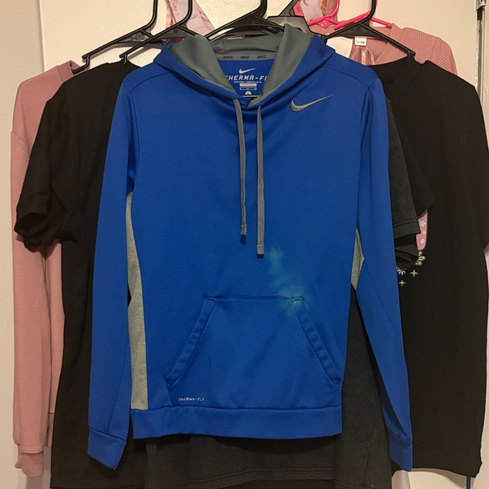 Nike Blue and Gray Hoodie